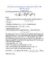 Đề thi khảo sát chất lượng đầu năm môn Toán lớp 10 năm học 2022 - 2023 - Đề số 4