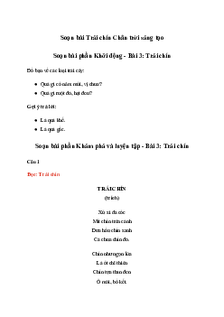 Soạn bài Trái chín trang 50 | Tiếng việt lớp 2 | Chân trời sáng tạo