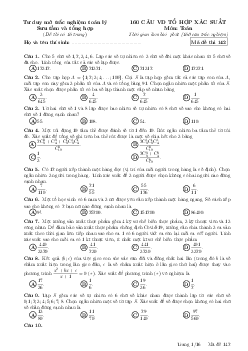 Top 160 câu vận dụng cao tổ hợp – xác suất ôn thi THPT môn Toán
