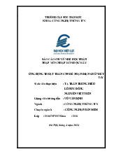 Báo cáo chuyên đề Nhập môn học máy - Ứng dụng CNN trong nhận diện chữ viết tay | Đại học Điện lực