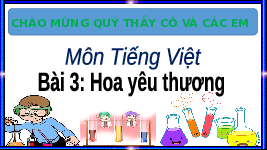 Giáo án điện tử Tiếng Việt 1 Tập 2 Chủ Đề 3 Bài 3 Kết nối tri thức: Hoa yêu thương