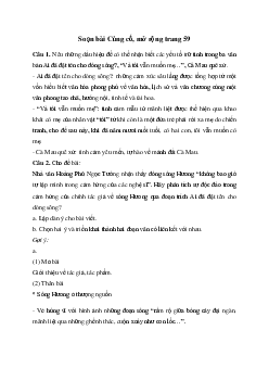 Soạn bài Củng cố, mở rộng trang 59 Kết nối tri thức