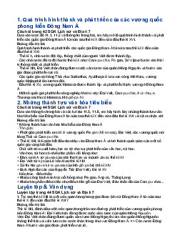 Giải SGK Lịch sử 7 bài 11: Khái quát về Đông Nam Á từ nửa sau thế kỉ X đến nửa đầu thế kỉ XVI | Chân trời sáng tạo