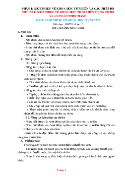 Giáo án KHTN môn Sinh Học 6 cả năm sách cánh diều phương pháp mới