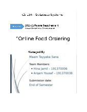 SRS Document Online Food Ordering System