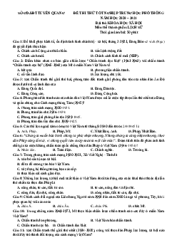 Bộ 5 đề thi thử TN THPT Năm 2021 môn Lịch Sử các Sở và Trường có đáp án và lời giải chi tiết-Bộ 2