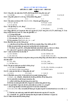 Các dạng bài tập về Amin- Amino- Axit- Protein (có lời giải)