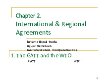 Chương 2: Thỏa thuận quốc tế và khu vực thương mại | Đại học Thái Nguyên