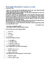 Trắc nghiệm Tập đọc lớp 2: Sự tích cây vú sữa
