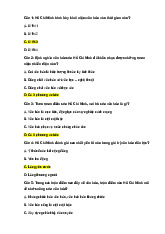 Đề cương môn Tư tưởng Hồ Chí Minh - Trường Đại học lao động -  xã hội.