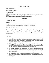 Đề bài: Thiết kế 1 hoàn chỉnh bằng Wordpress. Viết báo cáo sản phẩm vừa thiết kế(Mục đích website, chụp ảnh các giao diện vừa làm được môn Công nghệ thông tin | Trường đại học Kinh Doanh và Công Nghệ Hà Nội