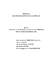 Tiểu luận môn Đại cương văn hóa - Trường Đại học lao động -  xã hội.