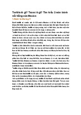 Tortilla là gì? Tacos là gì? Tìm hiểu 2 món bánh nổi tiếng của Mexico