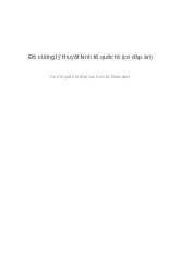 Lý thuyết Kinh tế Quốc tế và Ứng dụng cho Việt Nam - Đề Cương (Có Đáp Án)