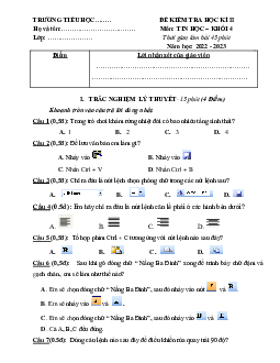 Đề thi học kì 2 môn Tin học lớp 4 năm 2022 - 2023 theo Thông tư 22 | đề 4