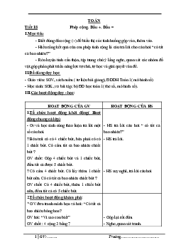 Giáo án Toán 1 - Tuần 7 | sách Cùng học để phát triển năng lực