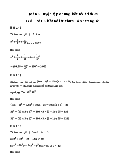 Giải Toán 8 Luyện tập chung trang 40 | Kết nối tri thức