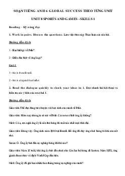 Tiếng Anh lớp 6 Unit 8 Skills 1