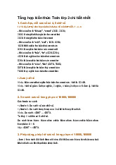 Tổng hợp kiến thức Toán lớp 3 chi tiết nhất