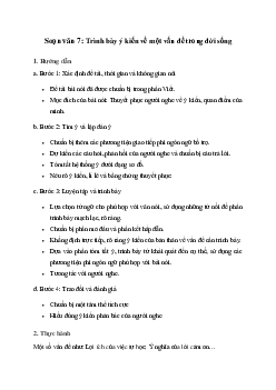 Trình bày ý kiến về một vấn đề trong đời sống | Soạn văn 7 Chân trời sáng tạo