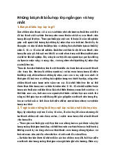 Những bài phát biểu họp lớp ngắn gọn và hay nhất