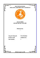 Bài tập nhóm môn Hành vi tổ chức | Học viện Ngân hàng
