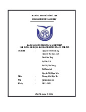 Báo cáo Kết Quả Bán Hàng Online | Môn Thương mại điện tử - Đại học Thủ đô Hà Nội