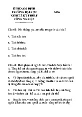 Câu hỏi và đáp án về văn hóa kinh doanh | Đại học Kinh tế kỹ thuật công nghiệp