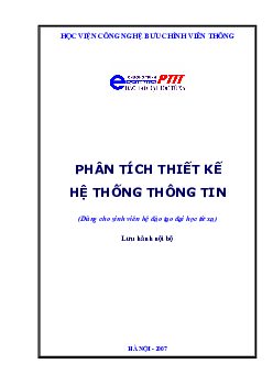 Giáo trình Phân tích thiết kế hệ thống thông tin | PTIT