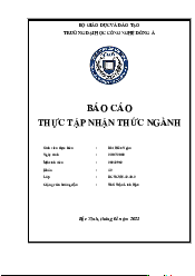 Báo cáo Thực tập nhận thức ngành | Đại học Công nghệ Đông Á