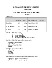 Bộ câu hỏi thi trắc nghiệm môn Kịch bản asp/php/javascript và thiết kế web | Trường Đại học Kinh Doanh và Công Nghệ Hà Nội