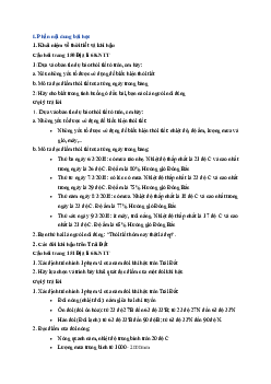 Giải SGK môn Địa lí 6 Bài 17: Thời tiết và khí hậu. Biến đổi khí hậu | Kết nối tri thức