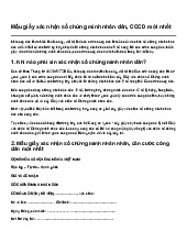 Mẫu giấy xác nhận số chứng minh nhân dân, CCCD mới nhất