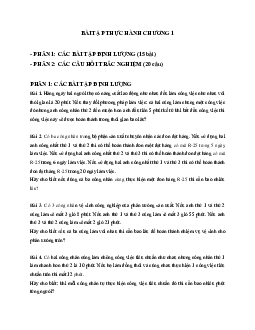 Ngân hàng bài tập Chương 1 môn Quản lý sản xuất | Đại học Bách khoa Hà Nội