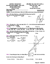 Đề học kỳ 2 Toán 12 năm 2024 – 2025 trường Nguyễn Bỉnh Khiêm – Hà Nội có đáp án