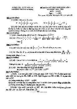 Đề thi HSG Toán 7 năm 2020 – 2021 trường THCS Kim Đồng – Quảng Nam