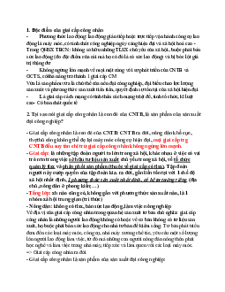 Đề cương ôn tập môn Chủ nghĩa xã hội khoa học