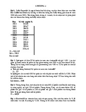 Bài tập Chương 4 -  Tính toán thống kê và nhận xét môn Thống kê trong kinh tế và kinh doanh | Trường Đại học Kinh tế Quốc dân