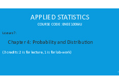 Lecture 7:  Chapter 4: Probability and Distribution | Trường Đại học Quốc tế, Đại học Quốc gia Thành phố Hồ Chí Minh