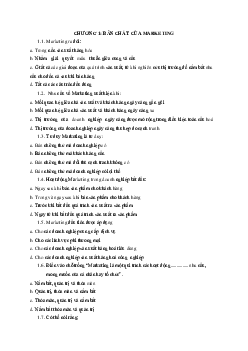 Ôn tập thi trắc nghiệm Marketing cơ bản | Học viện Nông nghiệp Việt Nam