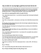 Đáp án kiểm tra học tập Nghị quyết Đại hội Đoàn lần thứ XII