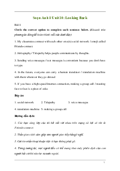 Giải Tiếng Anh 8 Unit 10: Looking Back | Kết nối tri thức