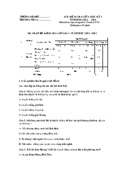 Bộ đề thi giữa học kì 1 môn GDCD lớp 7 năm 2023 - 2024 CTST - Đề 4