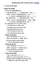 Hệ thống kiến thức ngữ pháp lớp 8- Trường Đại học Ngoại ngữ- Đại học Quốc gia Hà Nội