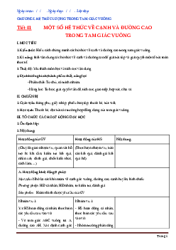 Giáo án hình 9 học kỳ I- 1