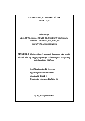 Tiểu luận môn: Kỹ năng giải quyết tranh chấp thương mại | Trường đại học Lao động - Xã hội