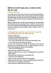 Mẫu Bản Cam kết nghỉ phép, về phép của Bộ đội mới nhất