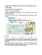 Giải SGK Tiếng Anh 12 Global Success Unit 2 Communication/ CLIL