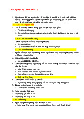 Trắc Nghiệm Tài Chính Tiền Tệ - FULL Documentation Review | Đại học Văn Lang