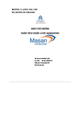 Báo cáo phân tích chiến lược marketing - môn Marketing căn bản –Trường Đại học Hoa Sen